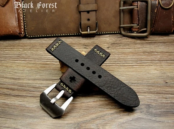 BF08 Swiss Ammo Style Handmade Vintage Strap 22mm/24mm/26mm/28mm – image 4